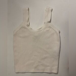 Abercrombie & Fitch White Ribbed Sweater Tank Top XS